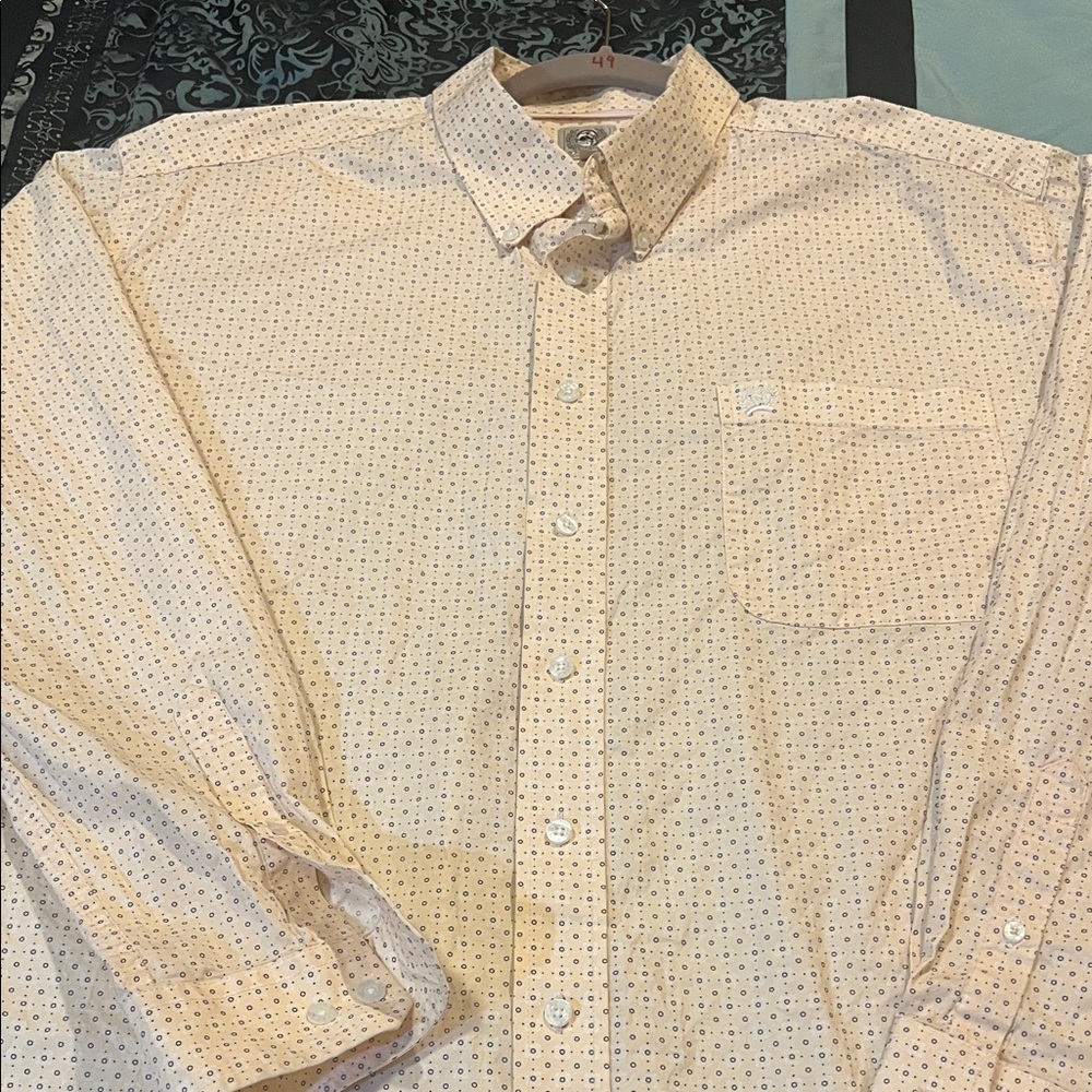 Cinch Light Tan Casual Button-Down Shirt - Picture 3 of 7